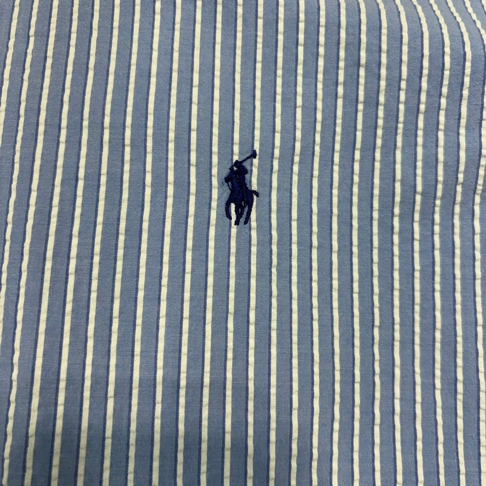 Polo Ralph Lauren Button Down Shirt Mens 3XB Blue White Striped Untucked Fit - Picture 3 of 10